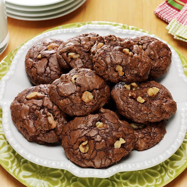 Triple Chocolate Walnut Cookies