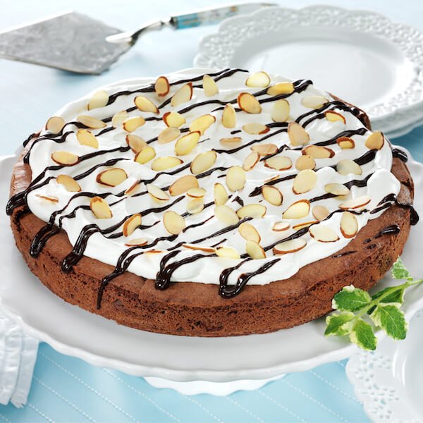 Chocolate-Almond Torte with Ganache Topping Recipe